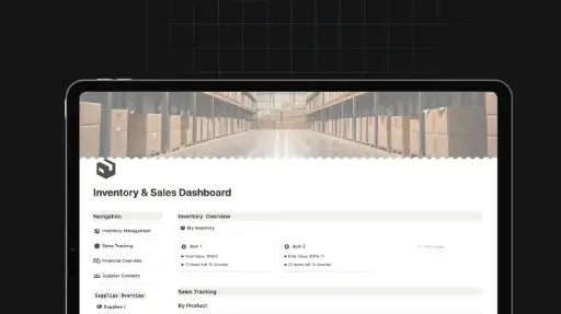 Inventory & Sales Dashboard 